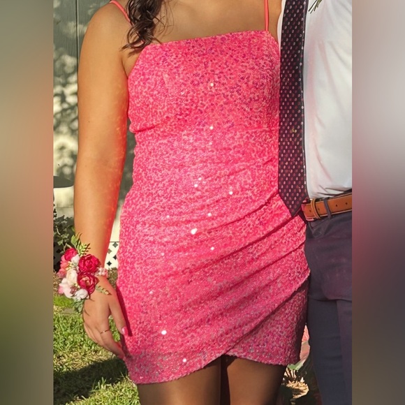 Hot Pink Midnight Doll Homecoming/Cocktail Dress - Picture 8 of 8